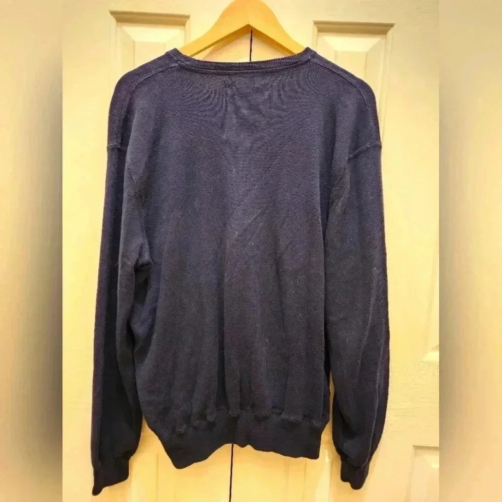 Vintage Polo by Ralph Lauren Men's Textured Cotton Crewneck Sweater-size L-EUC🐎